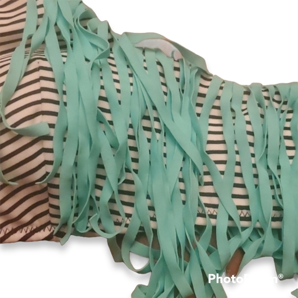 Victoria's Secret Fringe Striped Bikini Top - Picture 2 of 7